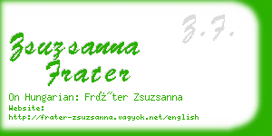 zsuzsanna frater business card